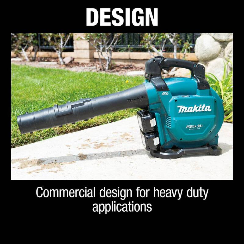 Makita 120 MPH 473 CFM LXT 18V X2 (36V) Li-Ion Brushless Leaf Blower Kit (5.0 Ah) with LXT 18V Battery Pack 5.0 Ah (2-Pk) - XBU04PT-BL18502