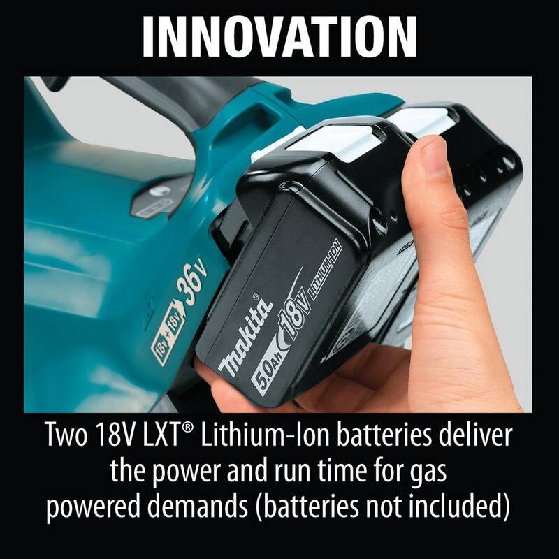 Makita 120 MPH 473 CFM 18-Volt X2 (36-Volt) LXT Brushless Cordless Leaf Blower with bonus 18-Volt LXT Dual Port Rapid Charger - XBU02Z-DC18RD