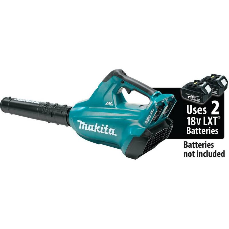 Makita 120 MPH 473 CFM 18-Volt X2 (36-Volt) LXT Brushless Cordless Leaf Blower with bonus 18-Volt LXT Dual Port Rapid Charger - XBU02Z-DC18RD