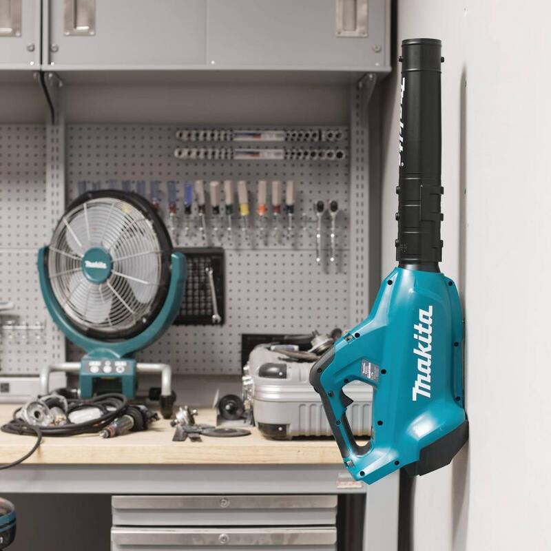 Makita 120 MPH 473 CFM 18-Volt X2 (36-Volt) LXT Brushless Cordless Leaf Blower with bonus 18-Volt LXT Dual Port Rapid Charger - XBU02Z-DC18RD