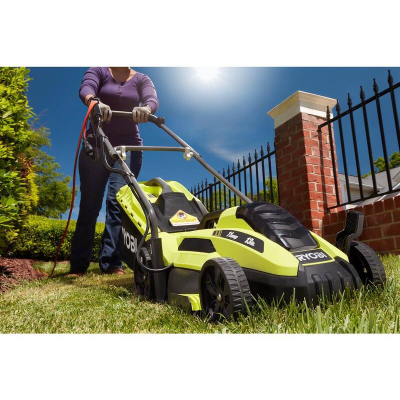 RYOBI 13 in. 11 Amp Corded Electric Walk Behind Push Mower - RYAC130-S