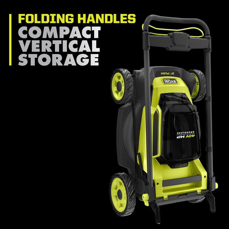 RYOBI 40V HP Brushless 20 in. Cordless Battery Walk Behind Push Mower with 6.0 Ah Battery and Charger - RY401170