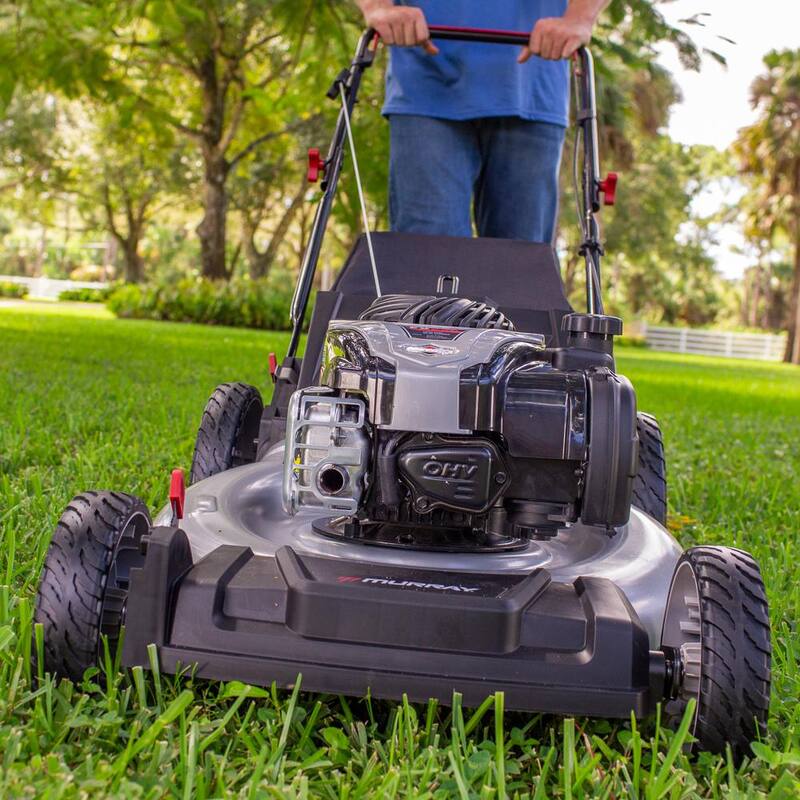 Murray 21 in. 140 cc Briggs and Stratton Walk Behind Gas Push Lawn Mower with Height Adjustment and with Mulch Bag - MNA152703