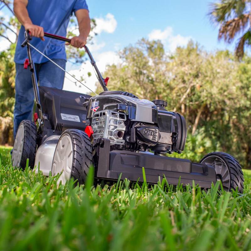 Murray 21 in. 140 cc Briggs and Stratton Walk Behind Gas Push Lawn Mower with Height Adjustment and with Mulch Bag - MNA152703