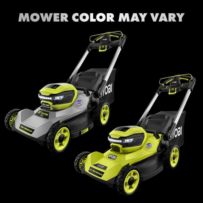 RYOBI 40V HP Brushless 21 in. Cordless Battery Walk Behind Self-Propelled Lawn Mower with (2) 6.0 Ah Batteries and Charger - RY401140
