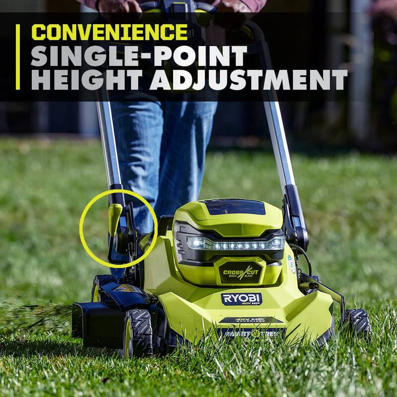 RYOBI 40V HP Brushless 21 in. Cordless Battery Walk Behind Self-Propelled Lawn Mower with (2) 6.0 Ah Batteries and Charger - RY401140