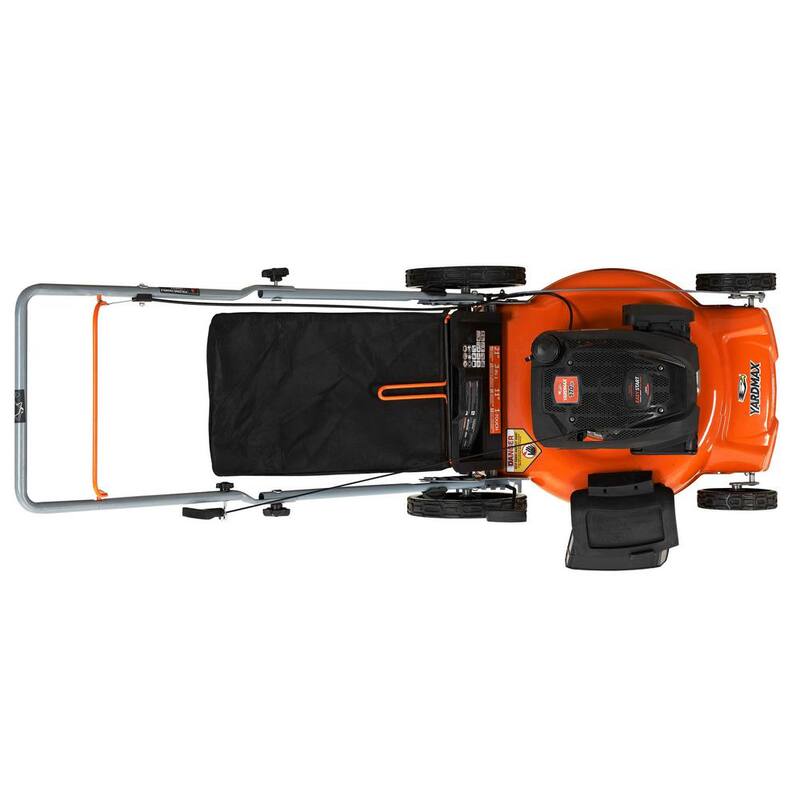 YARDMAX 21 in. 170cc 3-in-1 Gas Walk Behind Push Lawn Mower with High Rear Wheels - YG1650