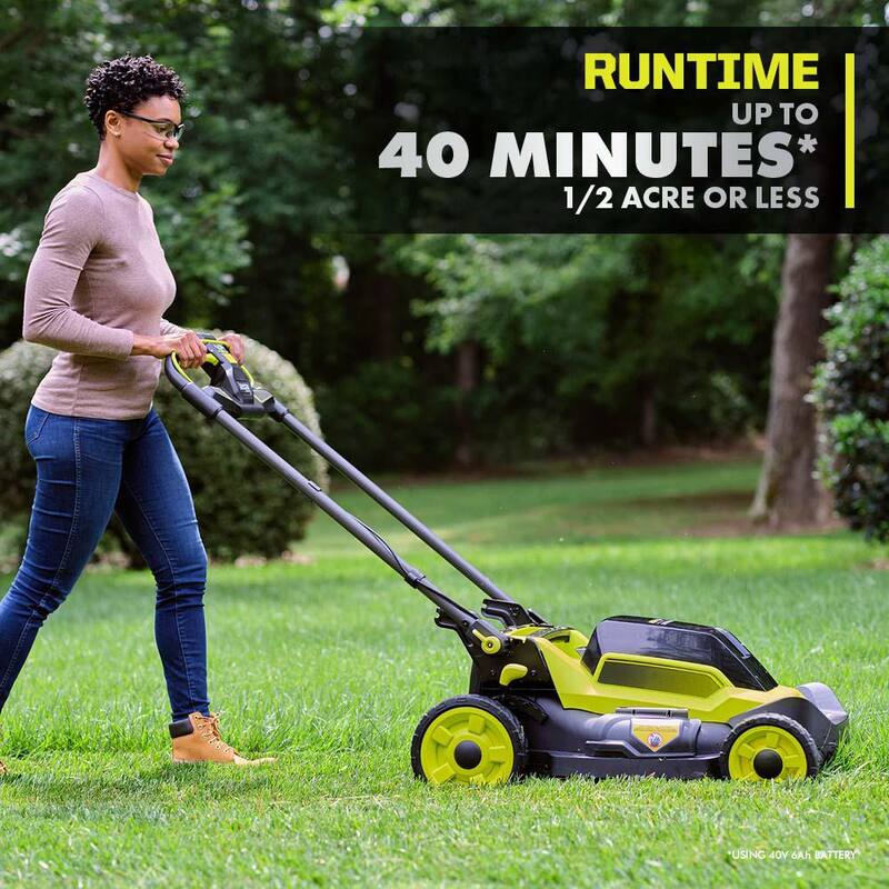 RYOBI 40V HP Brushless 20 in. Cordless Electric Battery Walk Behind Self-Propelled Mower with 6.0 Ah Battery and Charger - RY401180