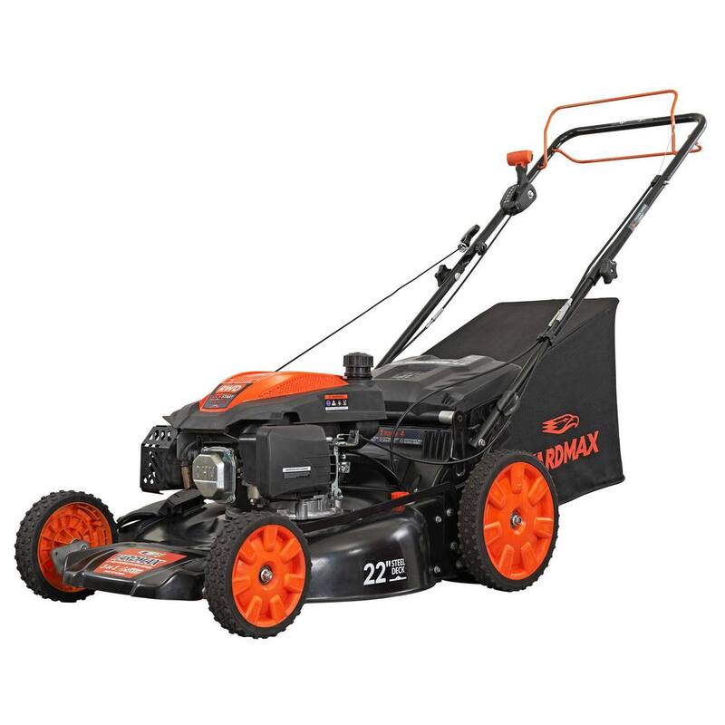 YARDMAX 22 in. 201 cc SELECT PACE 6 Speed CVT High Wheel RWD 3-in-1 Gas Walk Behind Self Propelled Lawn Mower - YG2760