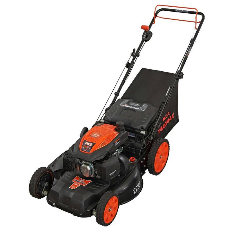 YARDMAX 22 in. 201 cc SELECT PACE 6 Speed CVT High Wheel FWD 3-in-1 Gas Walk Behind Self Propelled Lawn Mower - YG2860