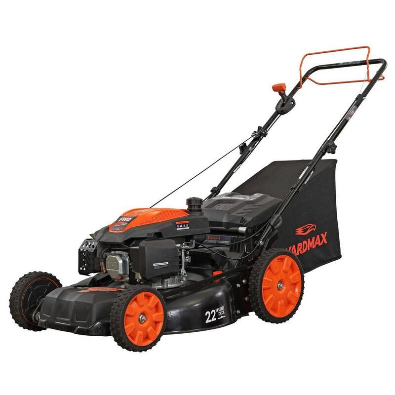 YARDMAX 22 in. 201 cc SELECT PACE 6 Speed CVT High Wheel FWD 3-in-1 Gas Walk Behind Self Propelled Lawn Mower - YG2860
