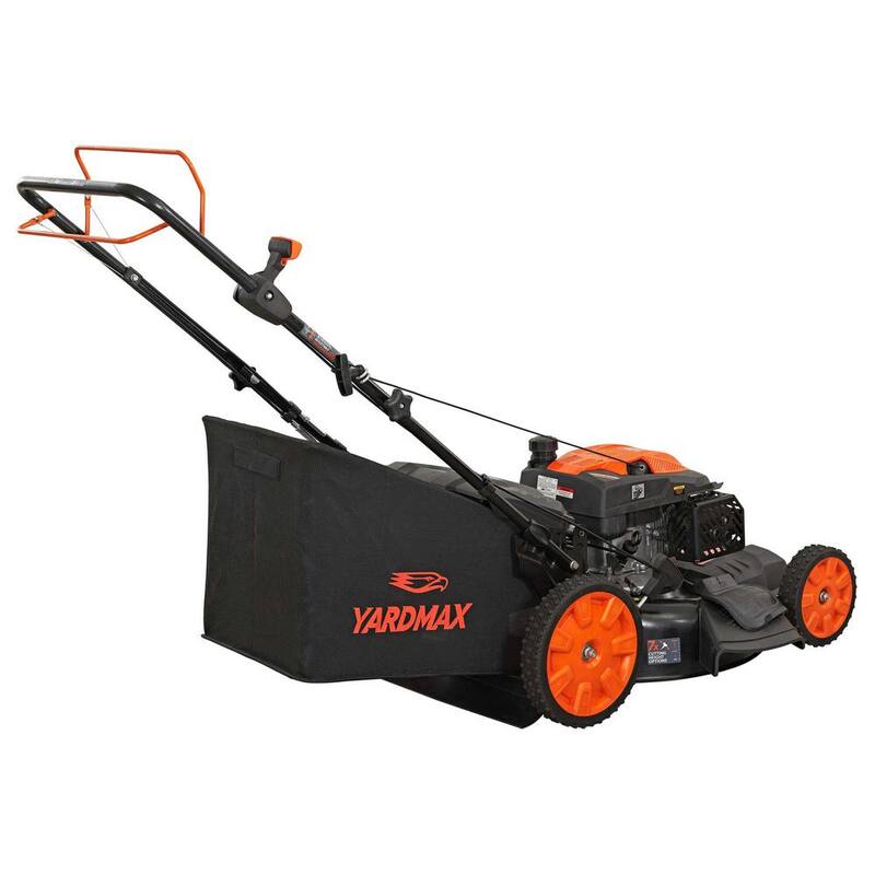 YARDMAX 22 in. 201 cc SELECT PACE 6 Speed CVT High Wheel FWD 3-in-1 Gas Walk Behind Self Propelled Lawn Mower - YG2860