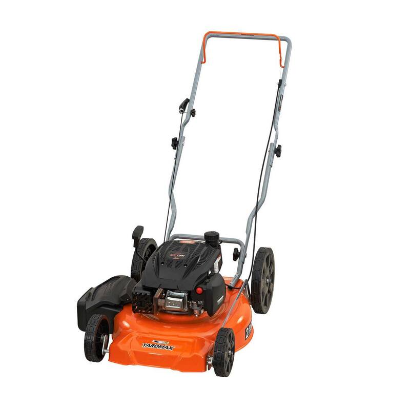 YARDMAX 21 in. 170cc 2-in-1 Gas Walk Behind Push Lawn Mower with High Rear Wheels - YG1550