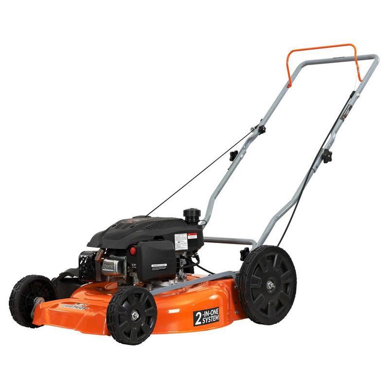 YARDMAX 21 in. 170cc 2-in-1 Gas Walk Behind Push Lawn Mower with High Rear Wheels - YG1550