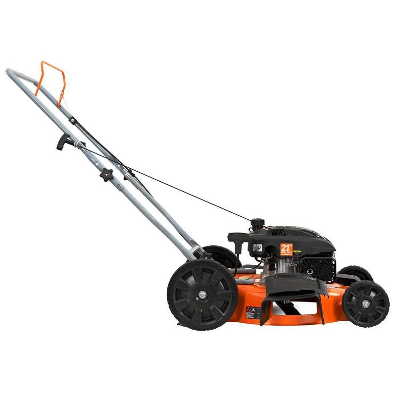 YARDMAX 21 in. 170cc 2-in-1 Gas Walk Behind Push Lawn Mower with High Rear Wheels - YG1550