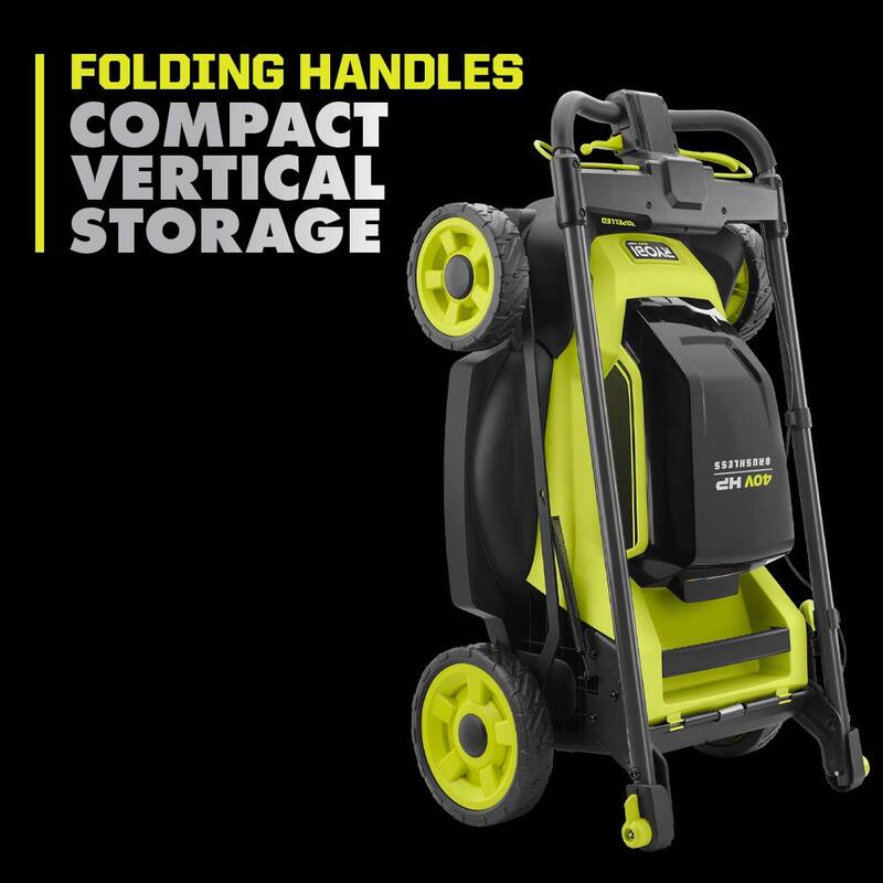 RYOBI 40V HP Brushless 20 in. Cordless Electric Battery Multi-Blade Walk Behind Self-Propelled Mower - 8.0Ah Battery & Charger - RY401260VNM