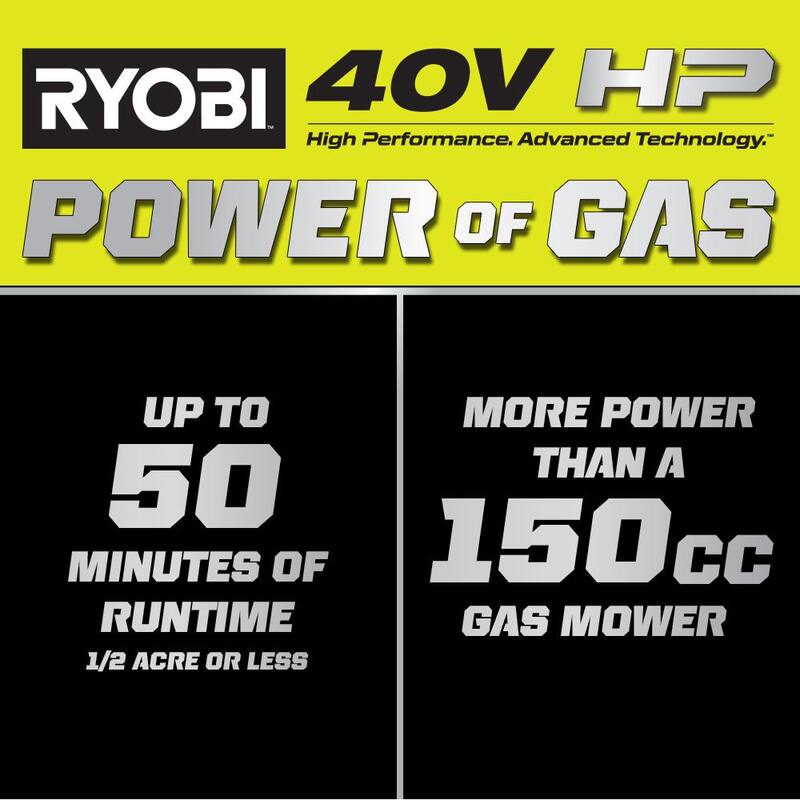 RYOBI 40V HP Brushless 20 in. Cordless Electric Battery Multi-Blade Walk Behind Self-Propelled Mower - 8.0Ah Battery & Charger - RY401260VNM