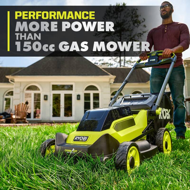 RYOBI 40V HP Brushless 20 in. Cordless Electric Battery Multi-Blade Walk Behind Self-Propelled Mower - 8.0Ah Battery & Charger - RY401260VNM