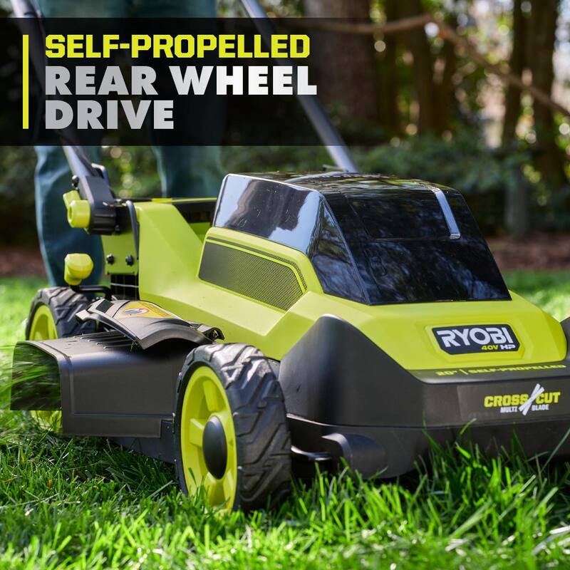 RYOBI 40V HP Brushless 20 in. Cordless Electric Battery Multi-Blade Walk Behind Self-Propelled Mower - 8.0Ah Battery & Charger - RY401260VNM