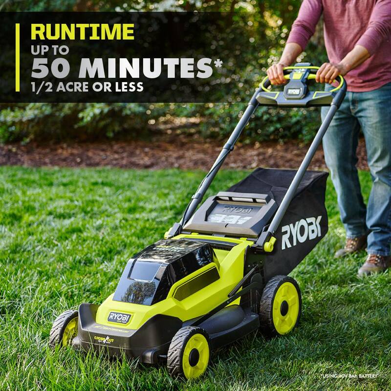 RYOBI 40V HP Brushless 20 in. Cordless Electric Battery Multi-Blade Walk Behind Self-Propelled Mower - 8.0Ah Battery & Charger - RY401260VNM