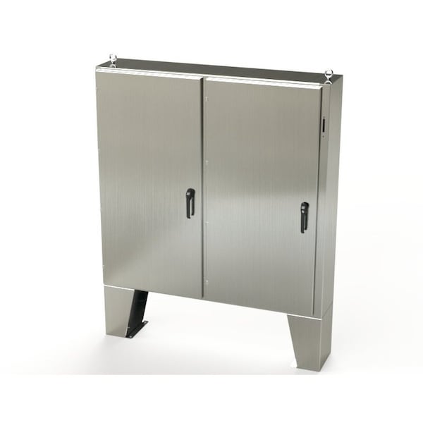 Saginaw Control & Engineering 304 Stainless Steel Electrical Enclosures, 60 in H, 12 in D, 61 in W, NEMA 3R, 4, 4X, 12, 13 - SCE-60XEL6112SSLP