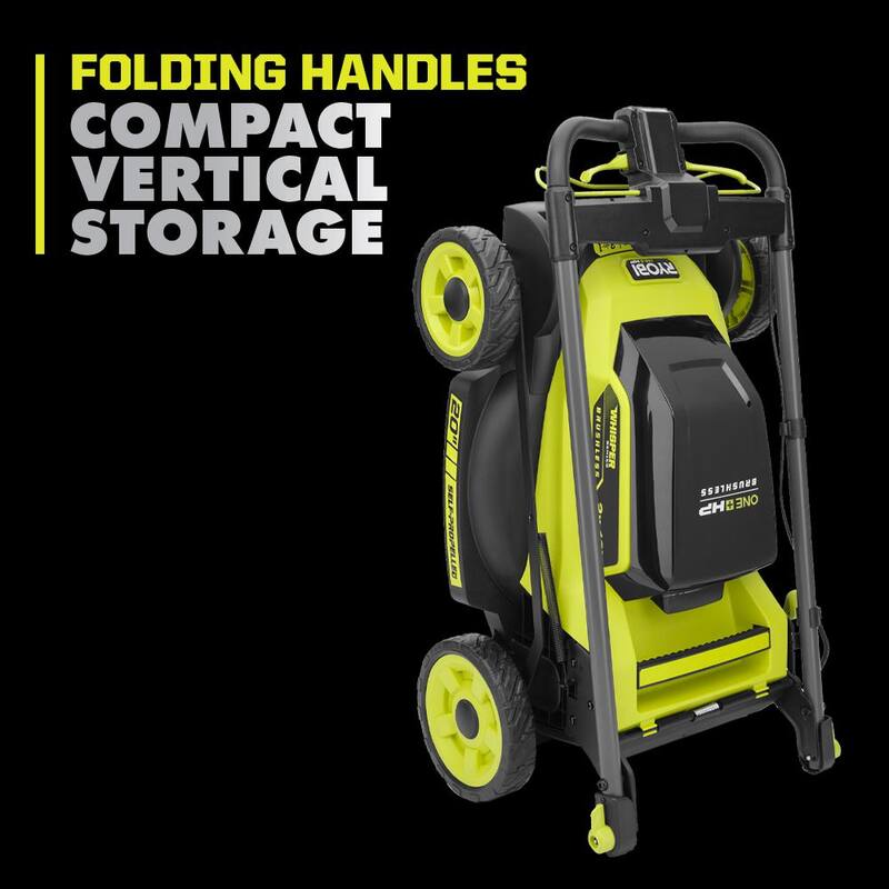RYOBI ONE+ 18V HP Brushless Whisper Series 20" Self-Propelled Multi-Blade Walk Behind Mower - (4) 4.0 Batteries & (2) Chargers - P11100