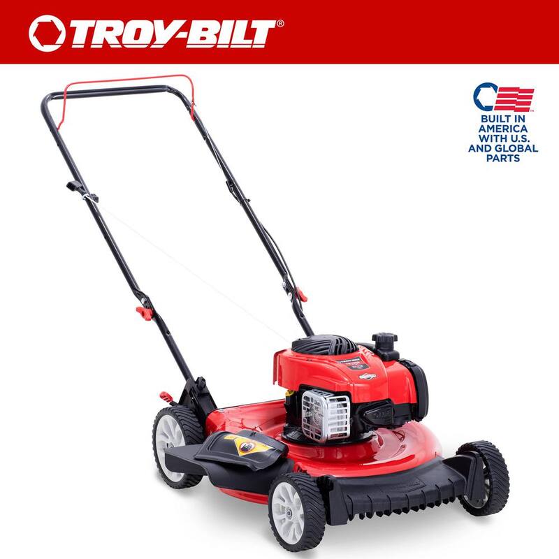 Troy-Bilt 21 in. 140 cc Briggs and Stratton Gas Walk Behind Push Lawn Mower with Mulching Kit Included - TB105B