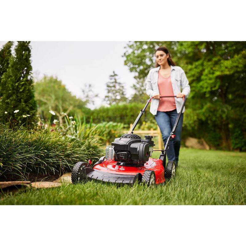 Troy-Bilt 21 in. 140 cc Briggs and Stratton Gas Walk Behind Push Lawn Mower with Mulching Kit Included - TB105B