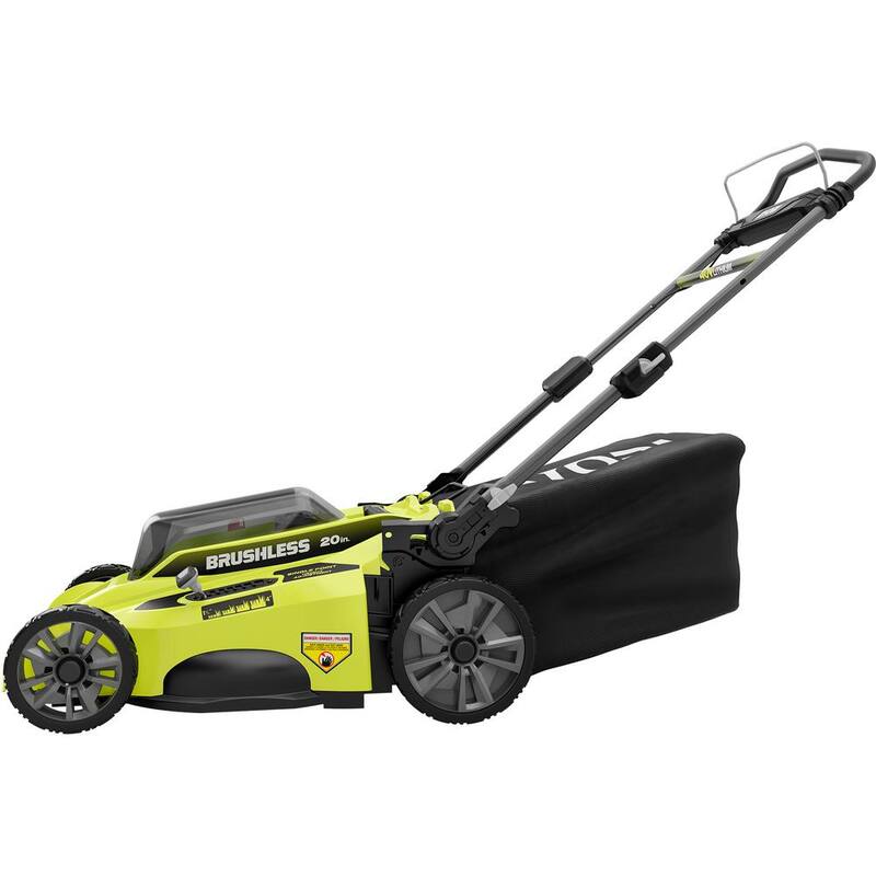 RYOBI 40V Brushless 20 in. Cordless Battery Walk Behind Push Lawn Mower with 6.0 Ah Battery and Charger - RY401110