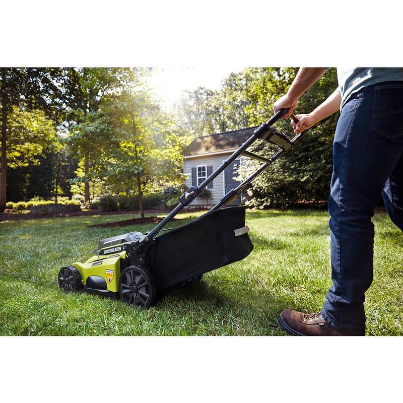 RYOBI 40V Brushless 20 in. Cordless Battery Walk Behind Push Lawn Mower with 6.0 Ah Battery and Charger - RY401110