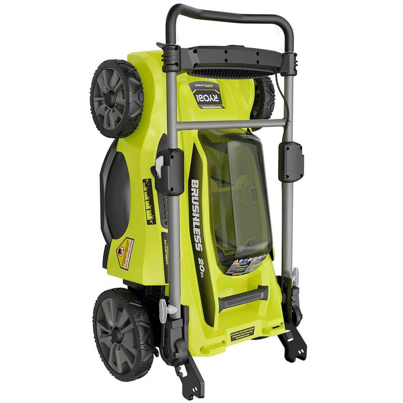 RYOBI 40V Brushless 20 in. Cordless Battery Walk Behind Push Lawn Mower with 6.0 Ah Battery and Charger - RY401110