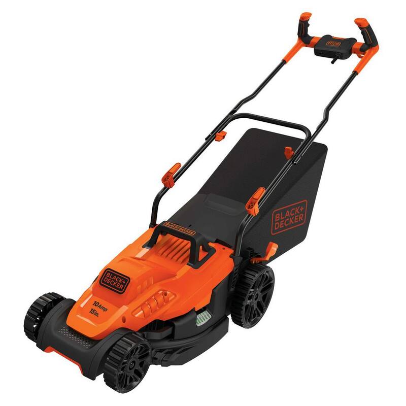 BLACK+DECKER 15 in. 10 AMP Corded Electric Walk Behind Push Lawn Mower - BEMW472BH