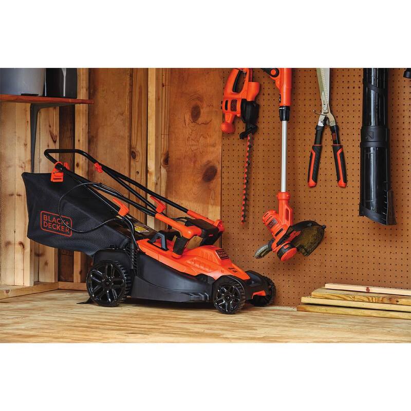 BLACK+DECKER 15 in. 10 AMP Corded Electric Walk Behind Push Lawn Mower - BEMW472BH