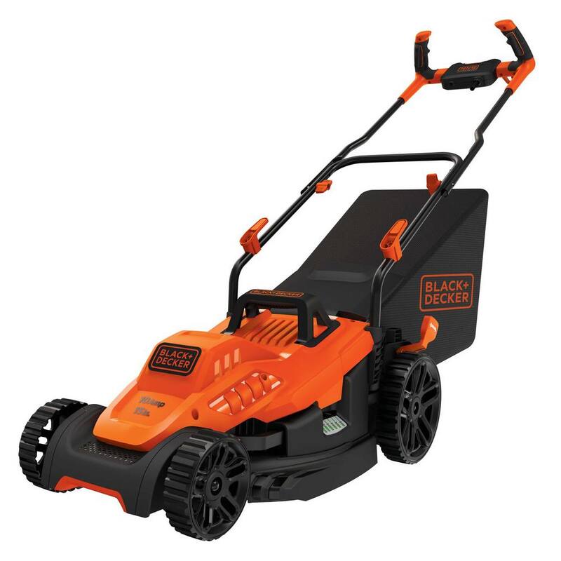 BLACK+DECKER 15 in. 10 AMP Corded Electric Walk Behind Push Lawn Mower - BEMW472BH