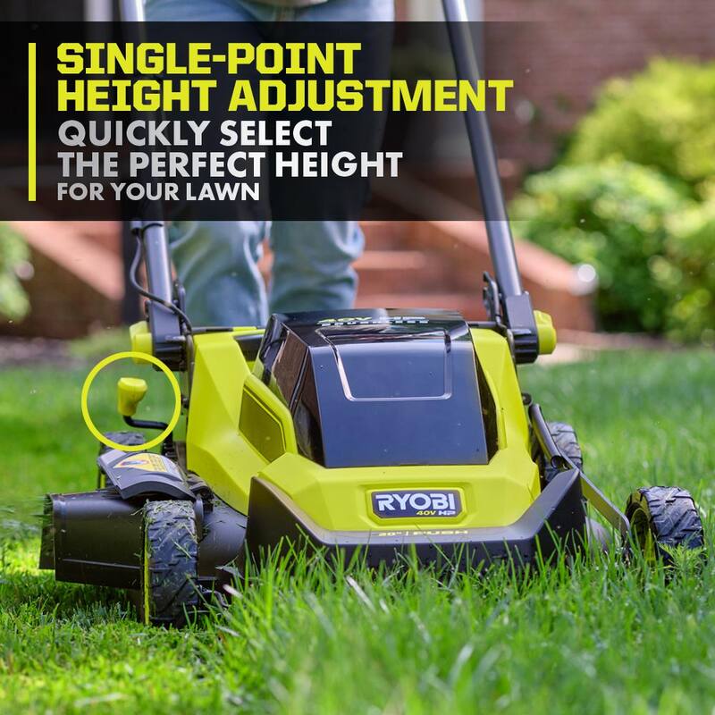 RYOBI 40V HP Brushless 20 in. Cordless Battery Walk Behind Push Mower, String Trimmer, & Blower - Batteries and Chargers - RY401170-3X