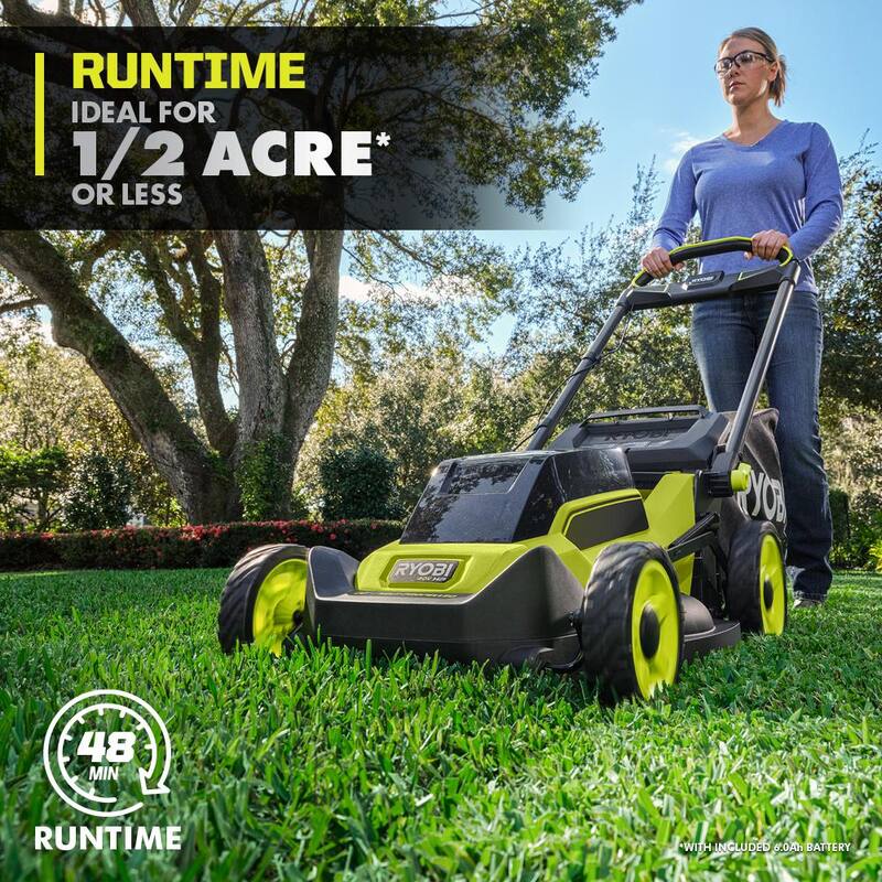 RYOBI 40V HP Brushless 20 in. Cordless Battery Walk Behind Push Mower, String Trimmer, & Blower - Batteries and Chargers - RY401170-3X