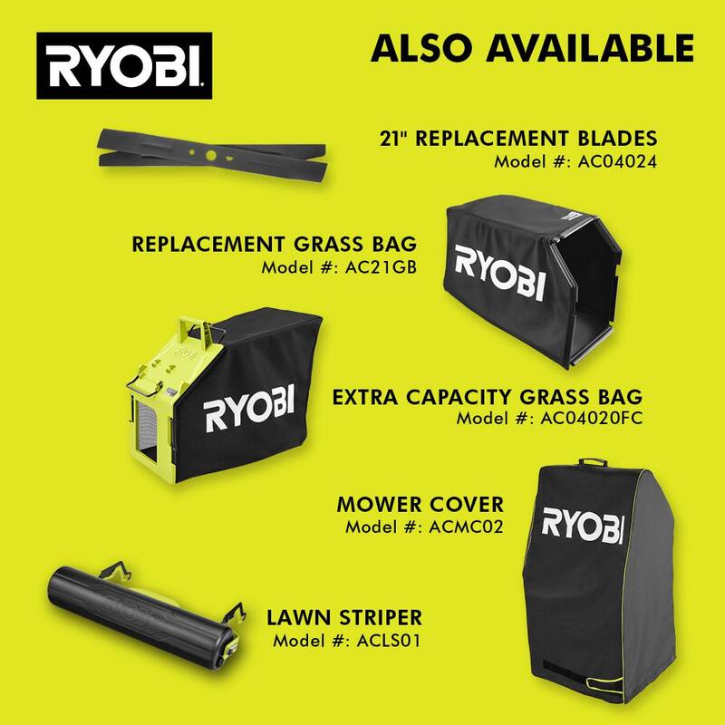 RYOBI 40V HP Brushless 21 in. Battery Walk Behind Multi-Blade Push Lawn Mower with 7.5 Ah Battery and Rapid Charger - RY401200
