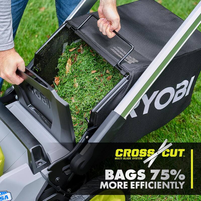 RYOBI 40V HP Brushless 21 in. Battery Walk Behind Multi-Blade Push Lawn Mower with 7.5 Ah Battery and Rapid Charger - RY401200