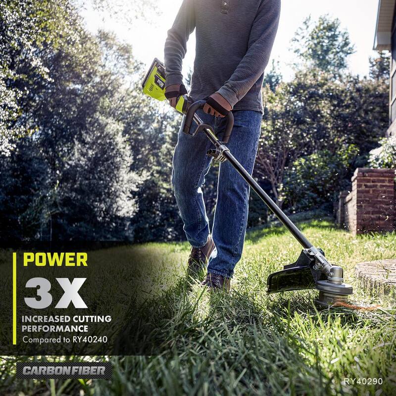 RYOBI 40V HP Brushless 20 in. Cordless Battery Walk Behind Self-Propelled Mower, Trimmer, Blower with Batteries and Chargers - RY401180-3X