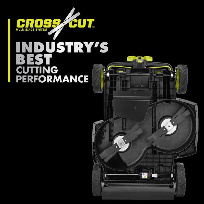 RYOBI 80V HP Brushless Battery Cordless Electric 30 in. Multi-Blade Mower with Battery and Charger - RYPM8010