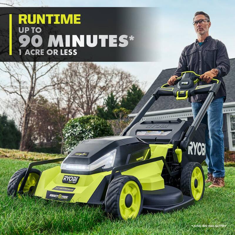 RYOBI 80V HP Brushless Battery Cordless Electric 30 in. Multi-Blade Mower with Battery and Charger - RYPM8010