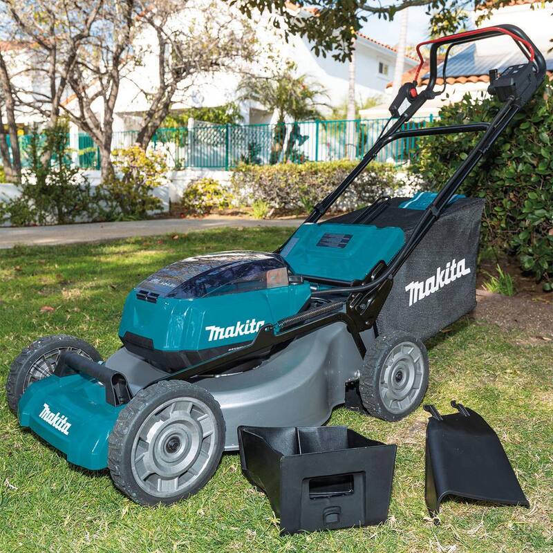 Makita 21 in. 18V X2 (36V) LXT Lithium-Ion Cordless Walk Behind Self Propelled Lawn Mower Kit with 4 Batteries (5.0 Ah) - XML08PT1