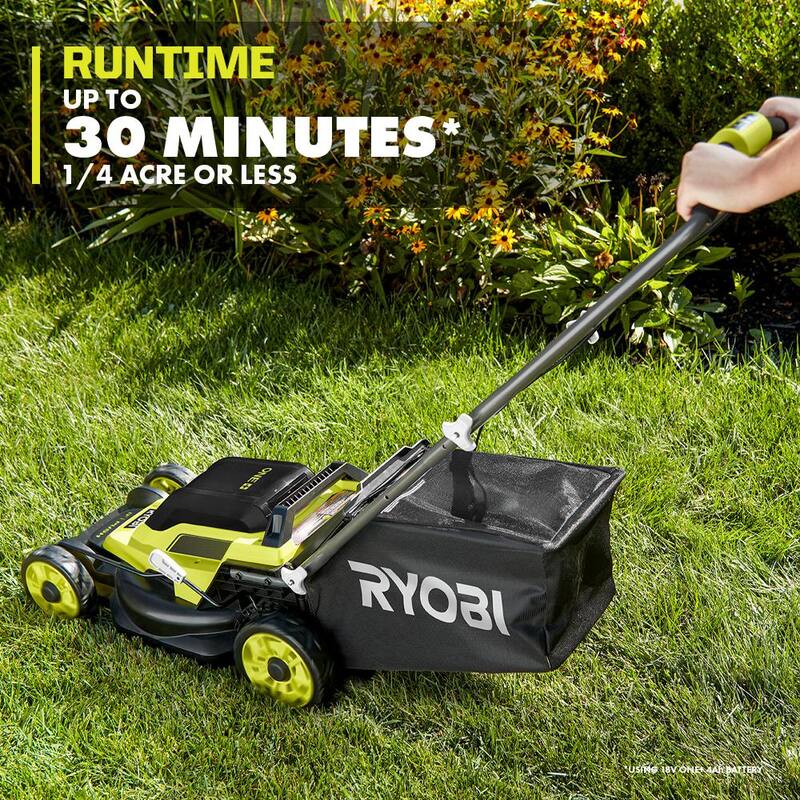 RYOBI ONE+ 18V 13 in. Cordless Battery Walk Behind Push Lawn Mower (Tool Only) - P1108BTL