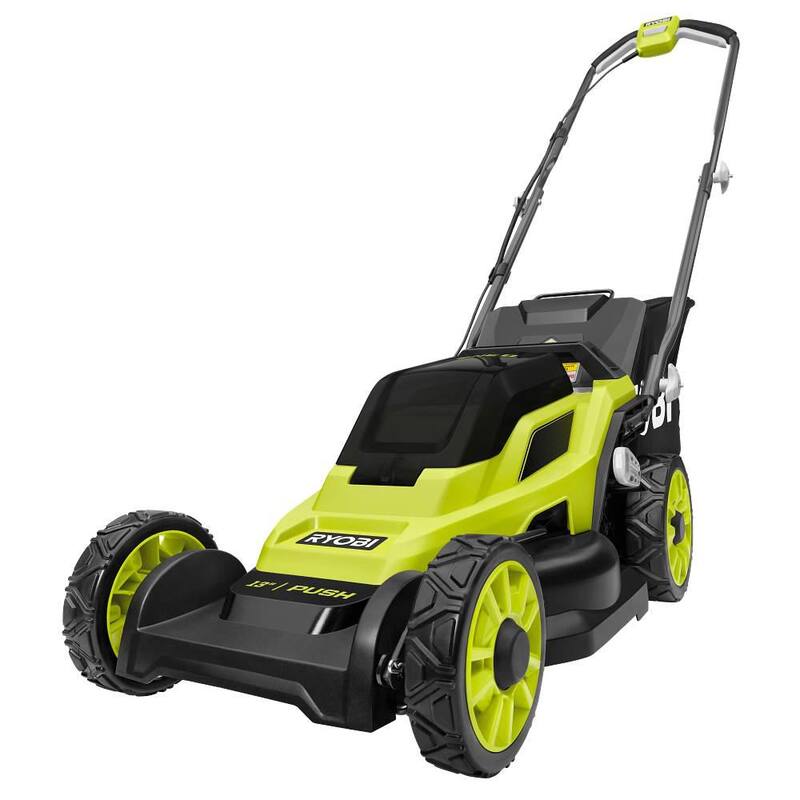 RYOBI ONE+ 18V 13 in. Cordless Battery Walk Behind Push Lawn Mower (Tool Only) - P1108BTL