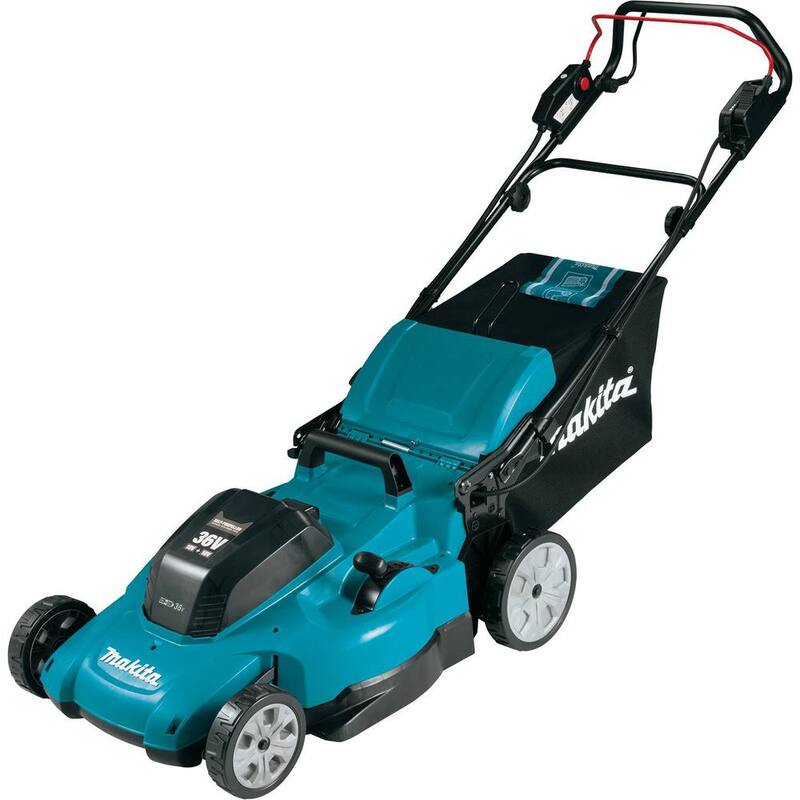 Makita 18V X2 (36V) LXT Lithium-Ion Cordless 21 in. Walk Behind Lawn Mower Kit w/4 batteries (5.0Ah) - XML10CT1