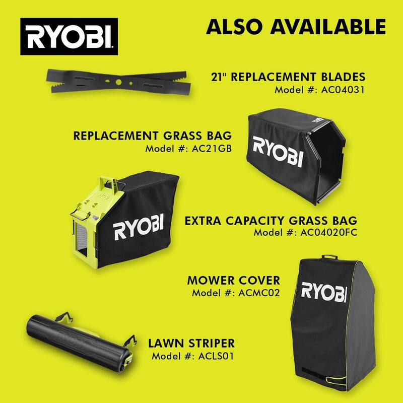 RYOBI 40-Volt HP Brushless 21 in. Whisper Series Cordless Walk-Behind Multi-Blade Push Mower - (2) 6.0 Ah Batteries & Charger - RY401220
