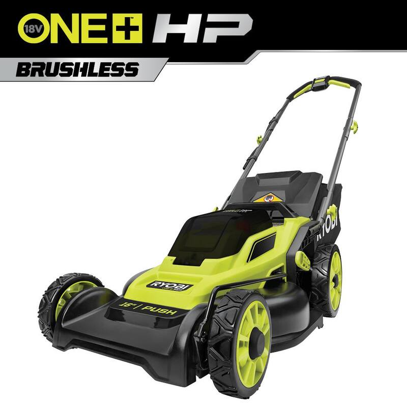 RYOBI ONE+ HP 18V Brushless 16 in. Cordless Battery Walk Behind Push Lawn Mower (Tool Only) - P1109BTL