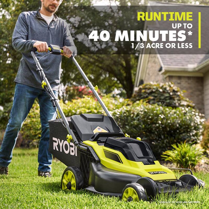 RYOBI ONE+ HP 18V Brushless 16 in. Cordless Battery Walk Behind Push Lawn Mower (Tool Only) - P1109BTL