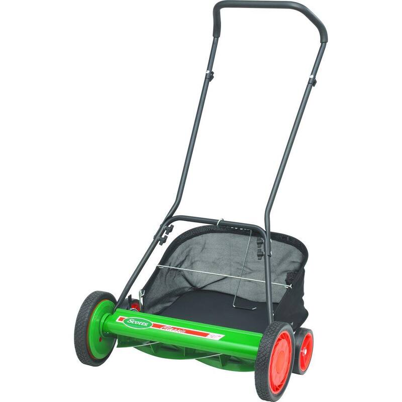 Scotts 20 in. Manual Walk Behind Reel Lawn Mower, Includes Grass Catcher - 2010-20SG