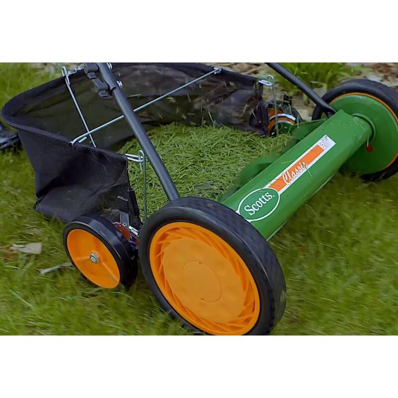 Scotts 20 in. Manual Walk Behind Reel Lawn Mower, Includes Grass Catcher - 2010-20SG